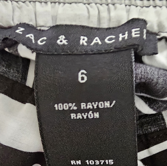 Zac & Rachel Striped Slim-Fit Pull-on Palazzo Pants Size 6 - Picture 7 of 7